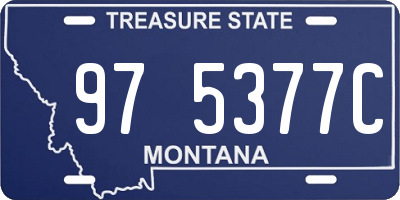 MT license plate 975377C