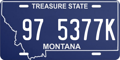 MT license plate 975377K