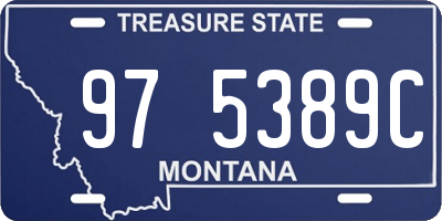 MT license plate 975389C