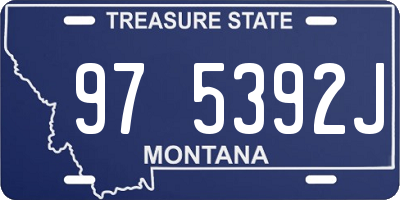 MT license plate 975392J