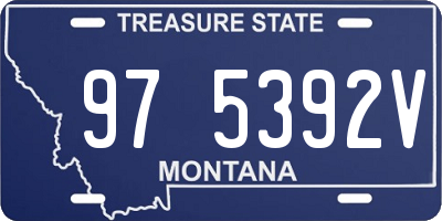 MT license plate 975392V