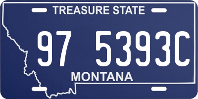 MT license plate 975393C