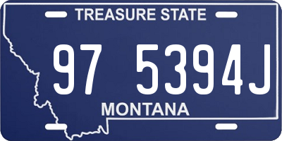 MT license plate 975394J