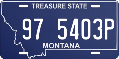 MT license plate 975403P