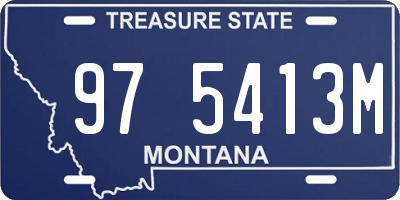 MT license plate 975413M