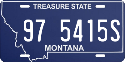 MT license plate 975415S