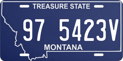 MT license plate 975423V