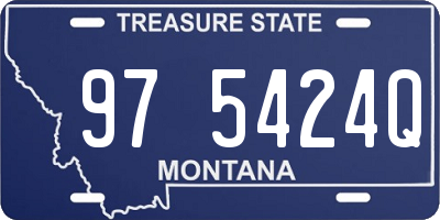 MT license plate 975424Q