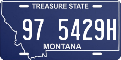 MT license plate 975429H