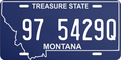 MT license plate 975429Q