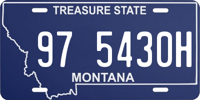 MT license plate 975430H