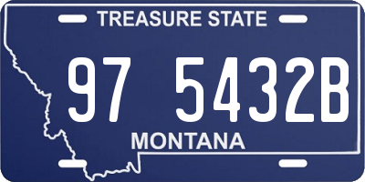MT license plate 975432B