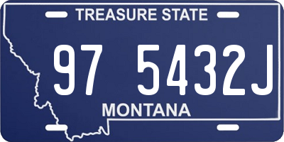 MT license plate 975432J