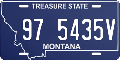 MT license plate 975435V