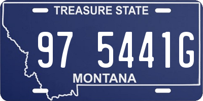MT license plate 975441G