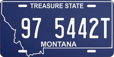 MT license plate 975442T
