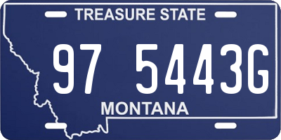 MT license plate 975443G