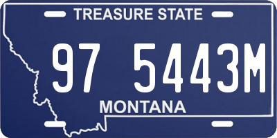 MT license plate 975443M