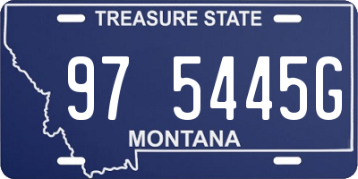 MT license plate 975445G