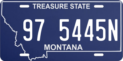 MT license plate 975445N
