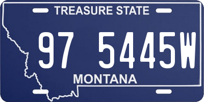 MT license plate 975445W