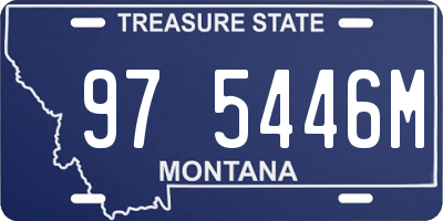 MT license plate 975446M
