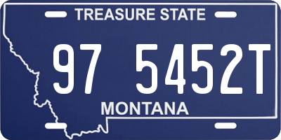 MT license plate 975452T