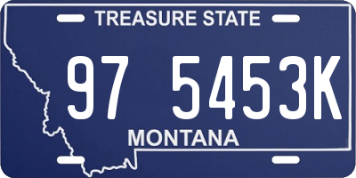 MT license plate 975453K