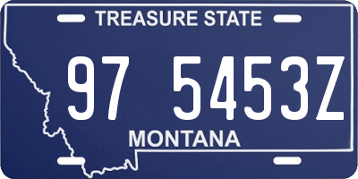 MT license plate 975453Z
