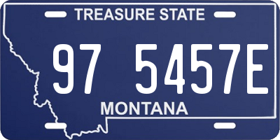 MT license plate 975457E