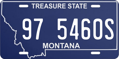 MT license plate 975460S