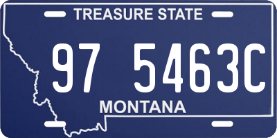 MT license plate 975463C