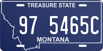 MT license plate 975465C