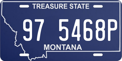 MT license plate 975468P