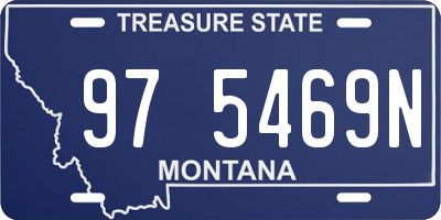 MT license plate 975469N