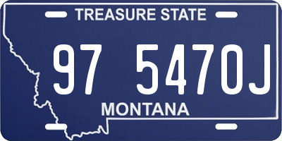 MT license plate 975470J