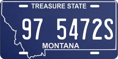 MT license plate 975472S