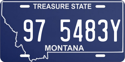 MT license plate 975483Y