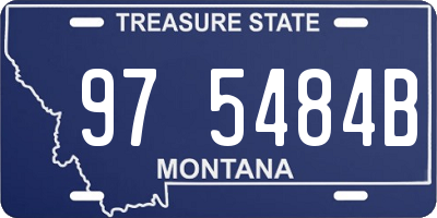 MT license plate 975484B