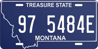 MT license plate 975484E