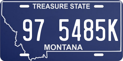 MT license plate 975485K
