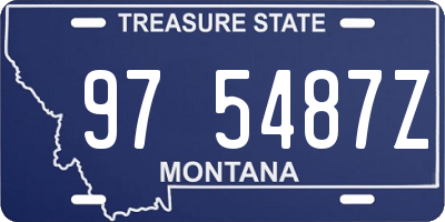 MT license plate 975487Z