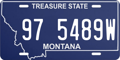 MT license plate 975489W