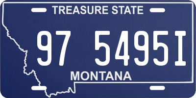 MT license plate 975495I