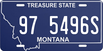MT license plate 975496S