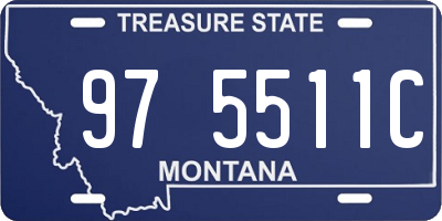 MT license plate 975511C