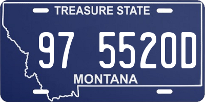 MT license plate 975520D