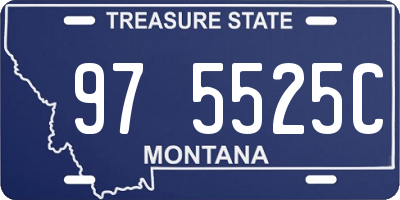 MT license plate 975525C