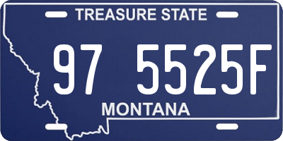 MT license plate 975525F