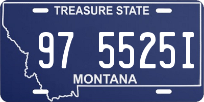 MT license plate 975525I